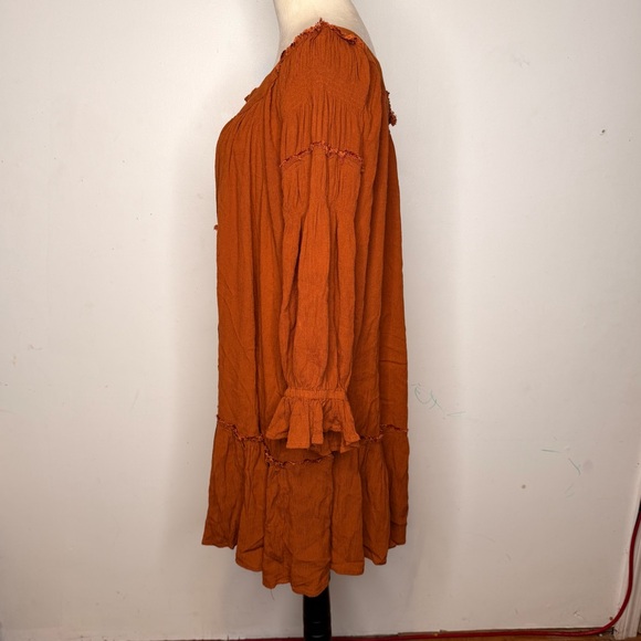 Free People Endless See Ya There Mini Dress Oversized Silhouette Size L - Picture 3 of 8